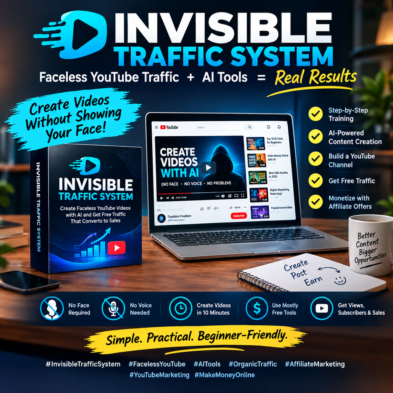 Invisible Traffic System Review – Faceless AI Video Traffic System